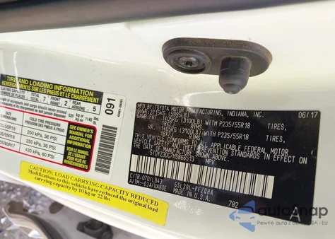 2017 Toyota Sienna Limited Premium 7 Passenger из США, поврежденный, VIN 5TDYZ3DC7HS866513